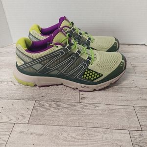 Salomon XR mission sneakers green tan purple women's size 7